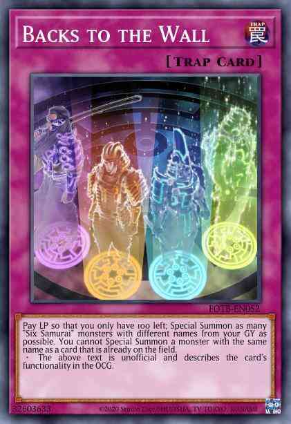 Backs to the Wall - SPWA-EN053 - Super Rare - 1st Edition
