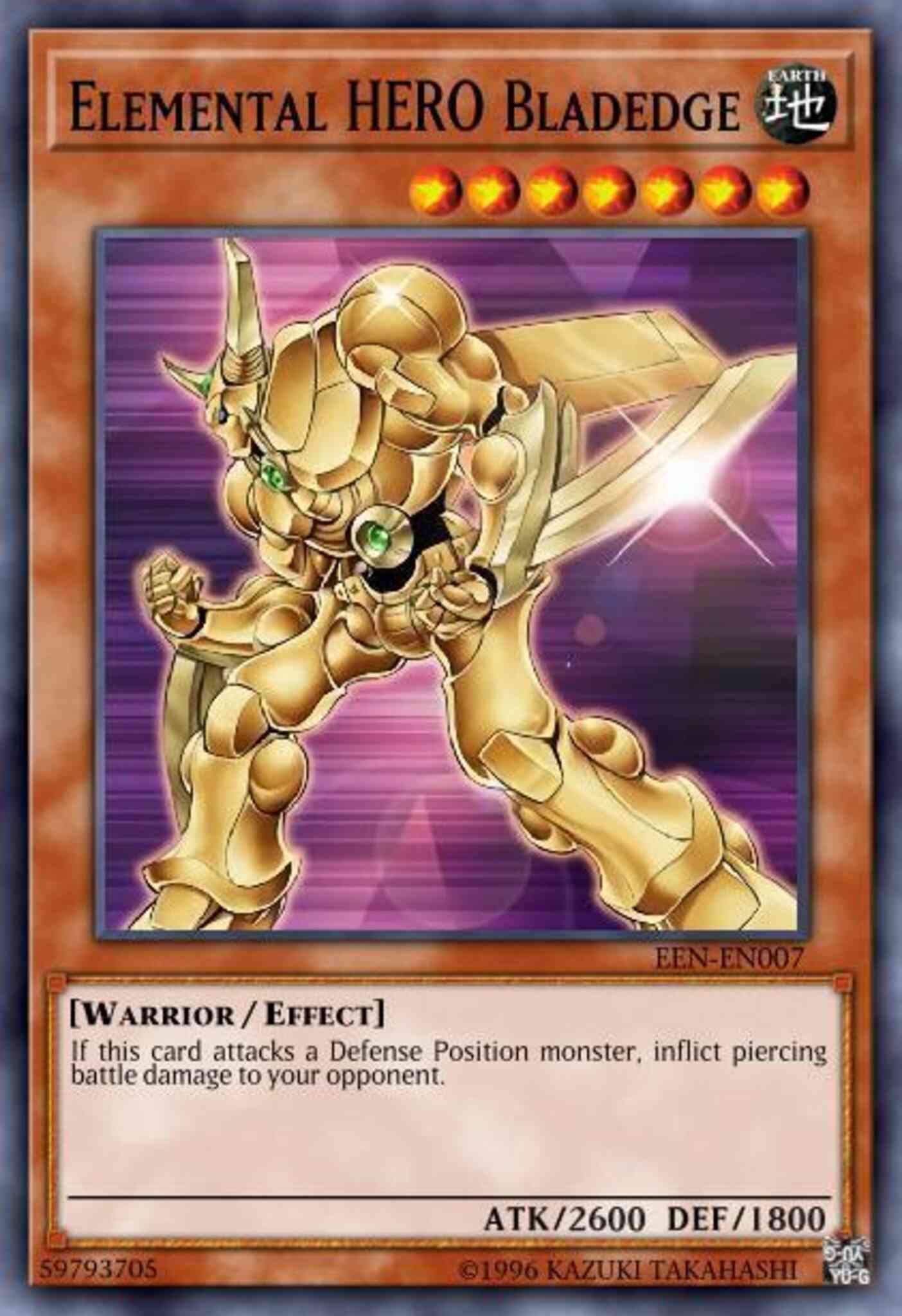 Elemental HERO Bladedge - EEN-EN007 - Super Rare - 1st Edition