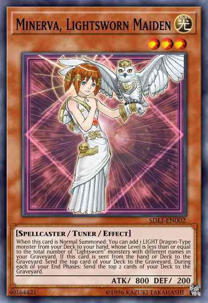 Minerva, Lightsworn Maiden - SDLI-EN002 - Super Rare - 1st Edition