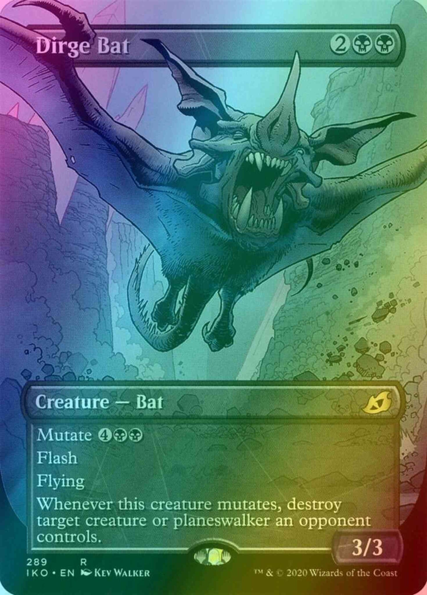 Dirge Bat [289] [Alternate Art] [Ikoria: Lair of Behemoths] [Foil]
