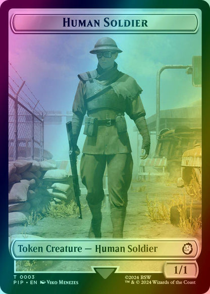 Food Token (12) // Human Soldier Token (03) [Fallout: Tokens] [Foil]