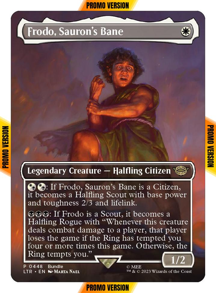 Frodo, Sauron's Bane [448] [Borderless] [Bundle] [The Lord of the Rings: Tales of Middle-earth] [Non-Foil]