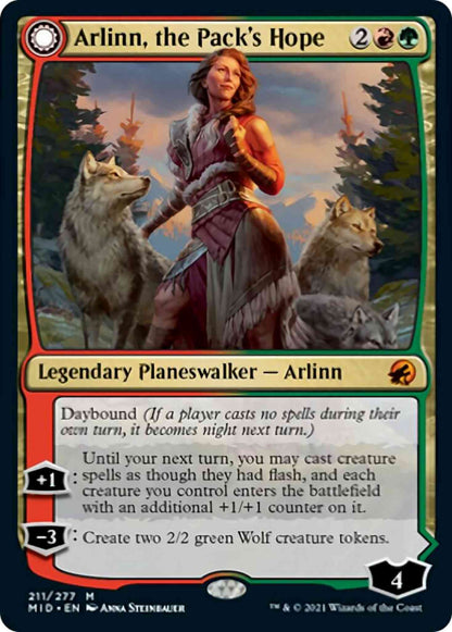 Arlinn, the Pack's Hope // Arlinn, the Moon's Fury [211] [Innistrad: Midnight Hunt] [Non-Foil]
