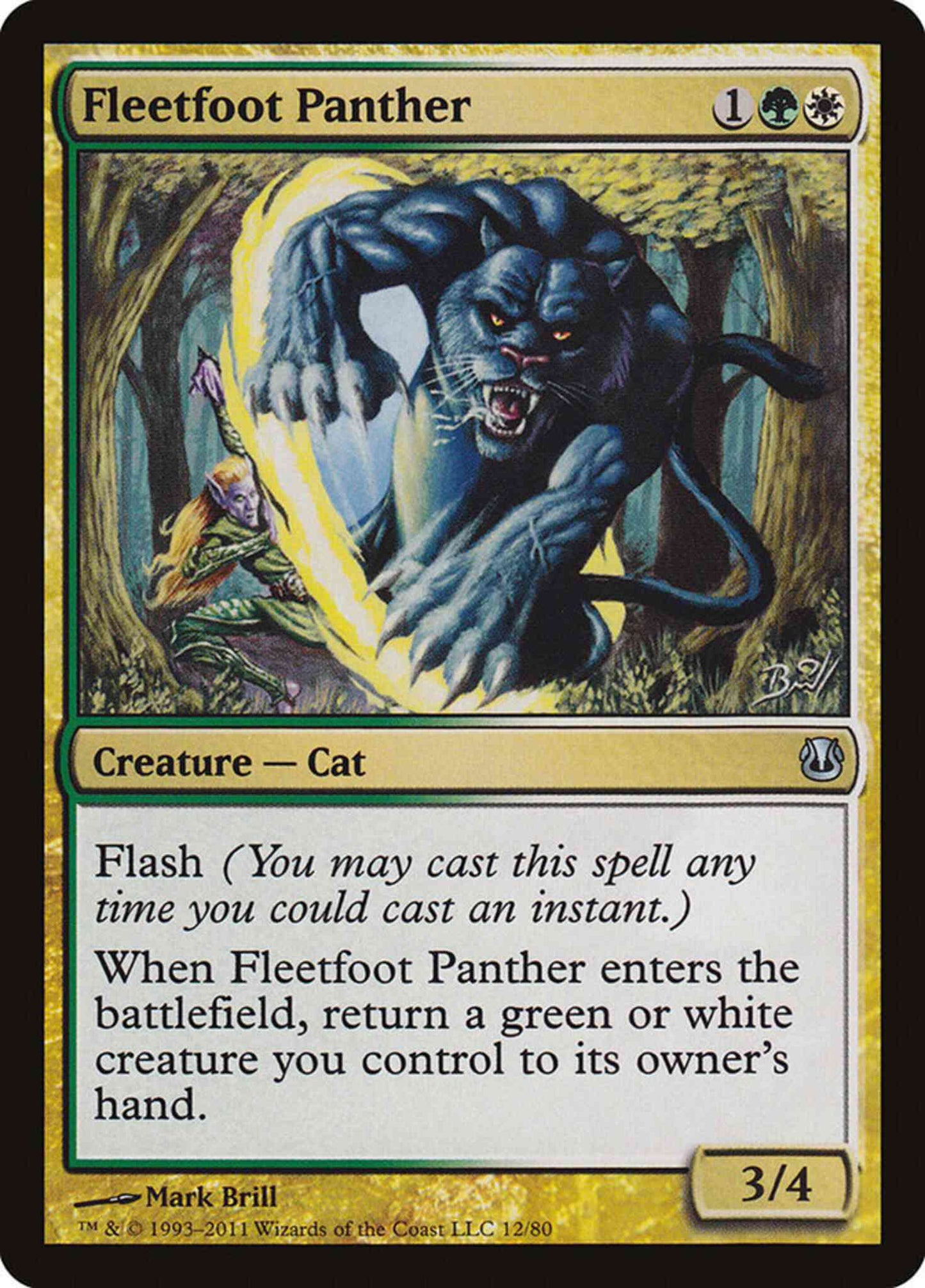 Fleetfoot Panther [12] [Duel Decks: Ajani vs. Nicol Bolas] [Non-Foil]
