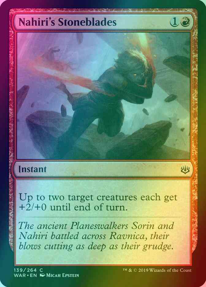 Nahiri's Stoneblades [139] [War of the Spark] [Foil]