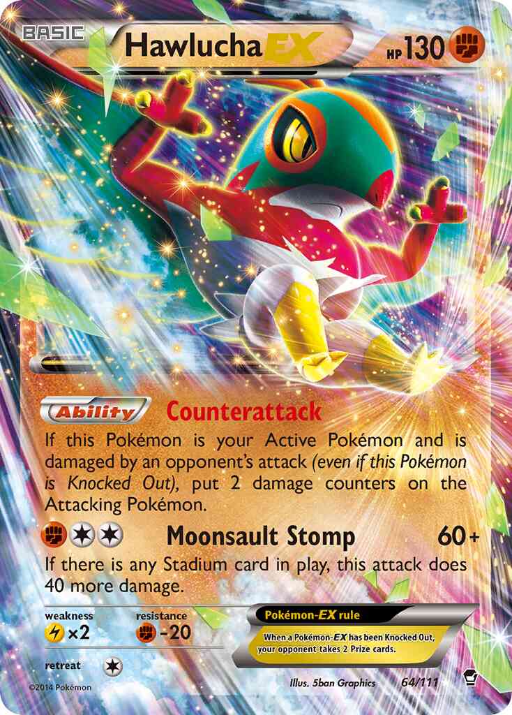 Hawlucha-EX - 64/111 - Rare Holo EX [xy3-64] [Ultra]