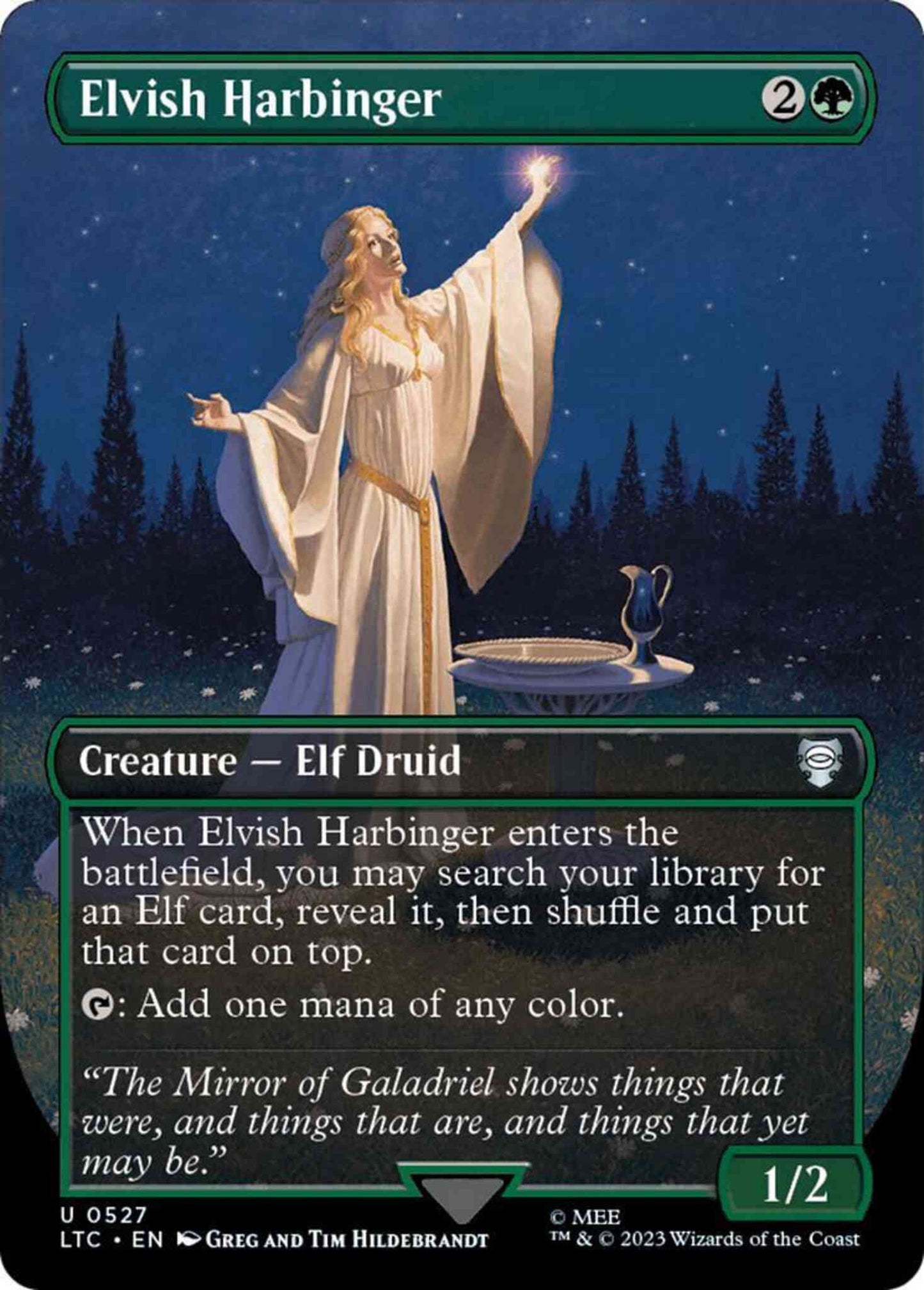 Elvish Harbinger [527] [Borderless] [The Lord of the Rings: Tales of Middle-earth: Commander] [Non-Foil]
