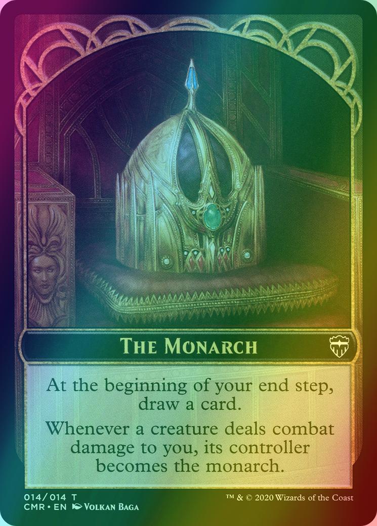 Golem Token (09) // The Monarch Token (14) [Commander Legends Tokens] [Foil]