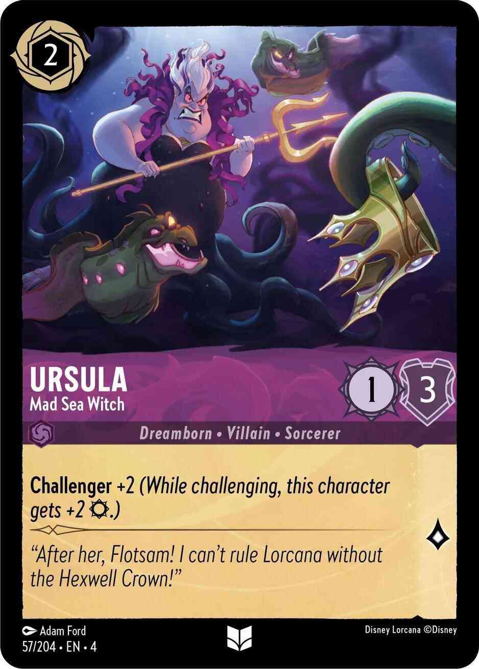 Ursula - Mad Sea Witch - 57/204 [Ursula's Return] [Non-Foil]
