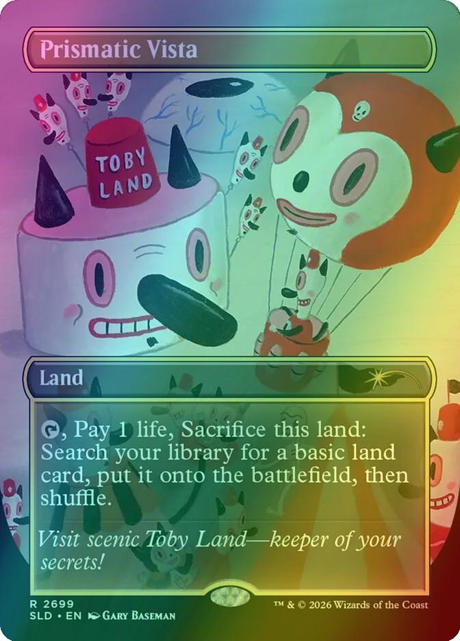 Prismatic Vista [2699] [Borderless] [Toby's Journey] [Secret Lair Drop] [Foil]