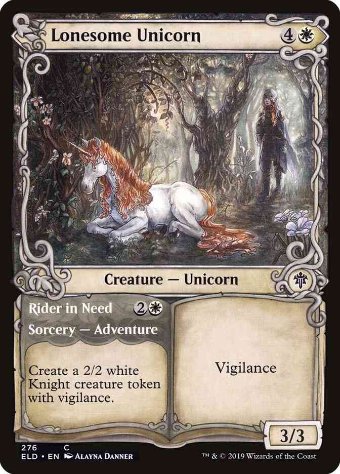 Lonesome Unicorn // Rider in Need [276] [Adventure Showcase] [Throne of Eldraine] [Non-Foil]