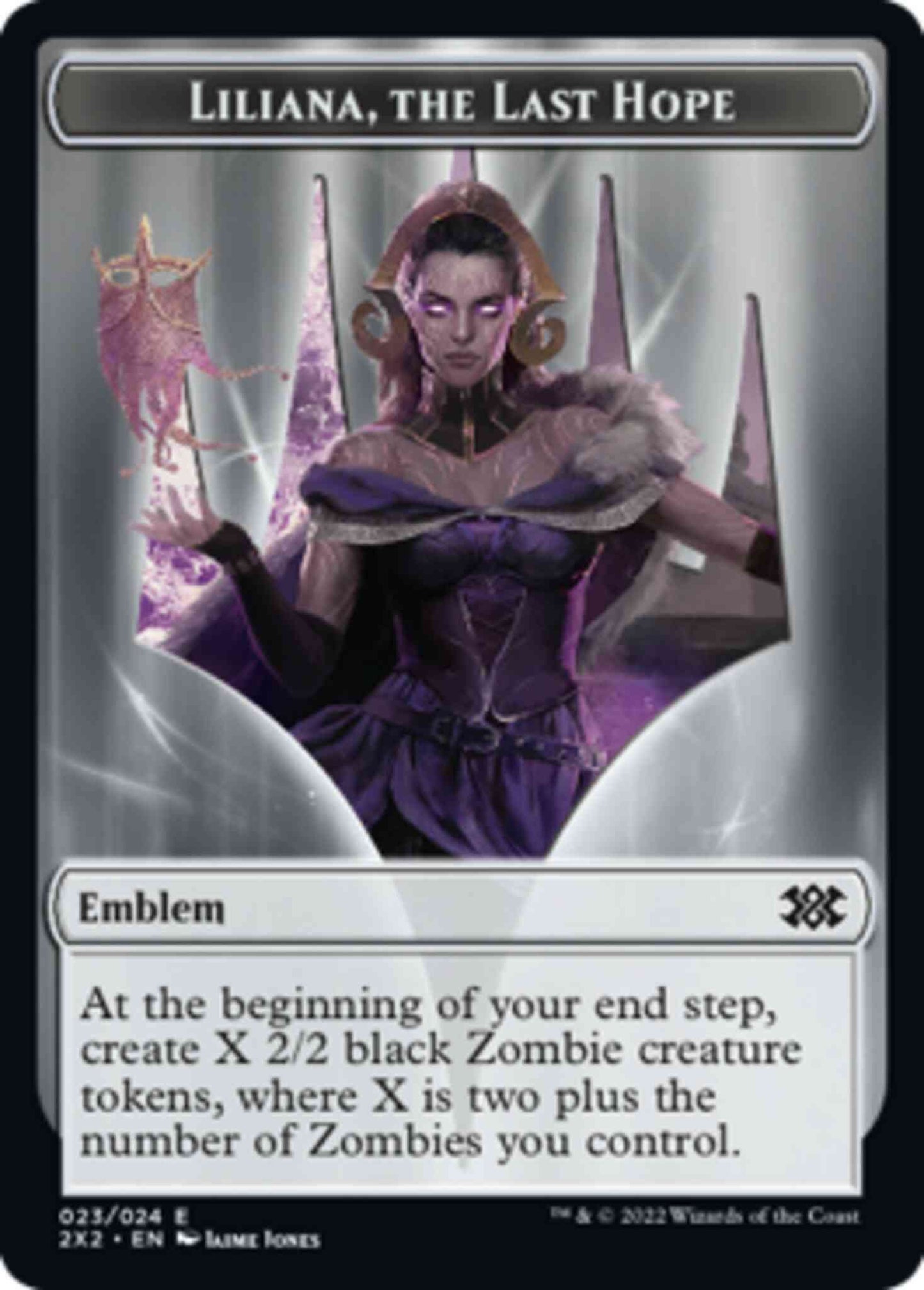 Liliana, the Last Hope Emblem (23) // Spirit Token (02) [Double Masters 2022: Tokens] [Non-Foil]