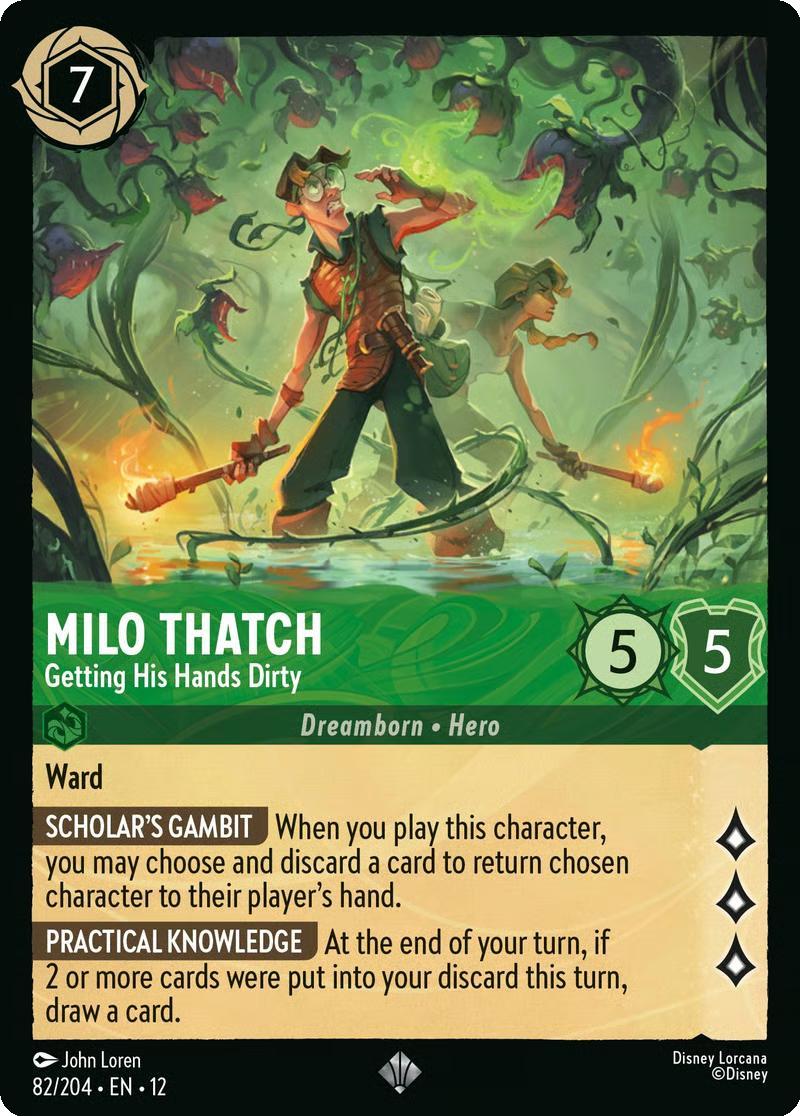 Milo Thatch - Getting His Hands Dirty - 82/204 [Wilds Unknown] [Non-Foil]