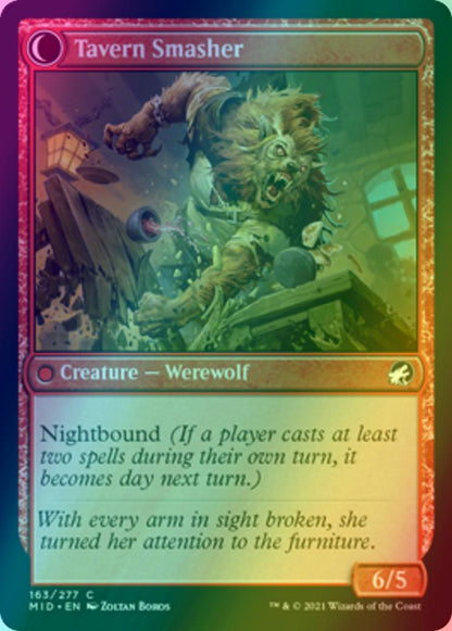 Tavern Ruffian // Tavern Smasher [163] [Innistrad: Midnight Hunt] [Foil]