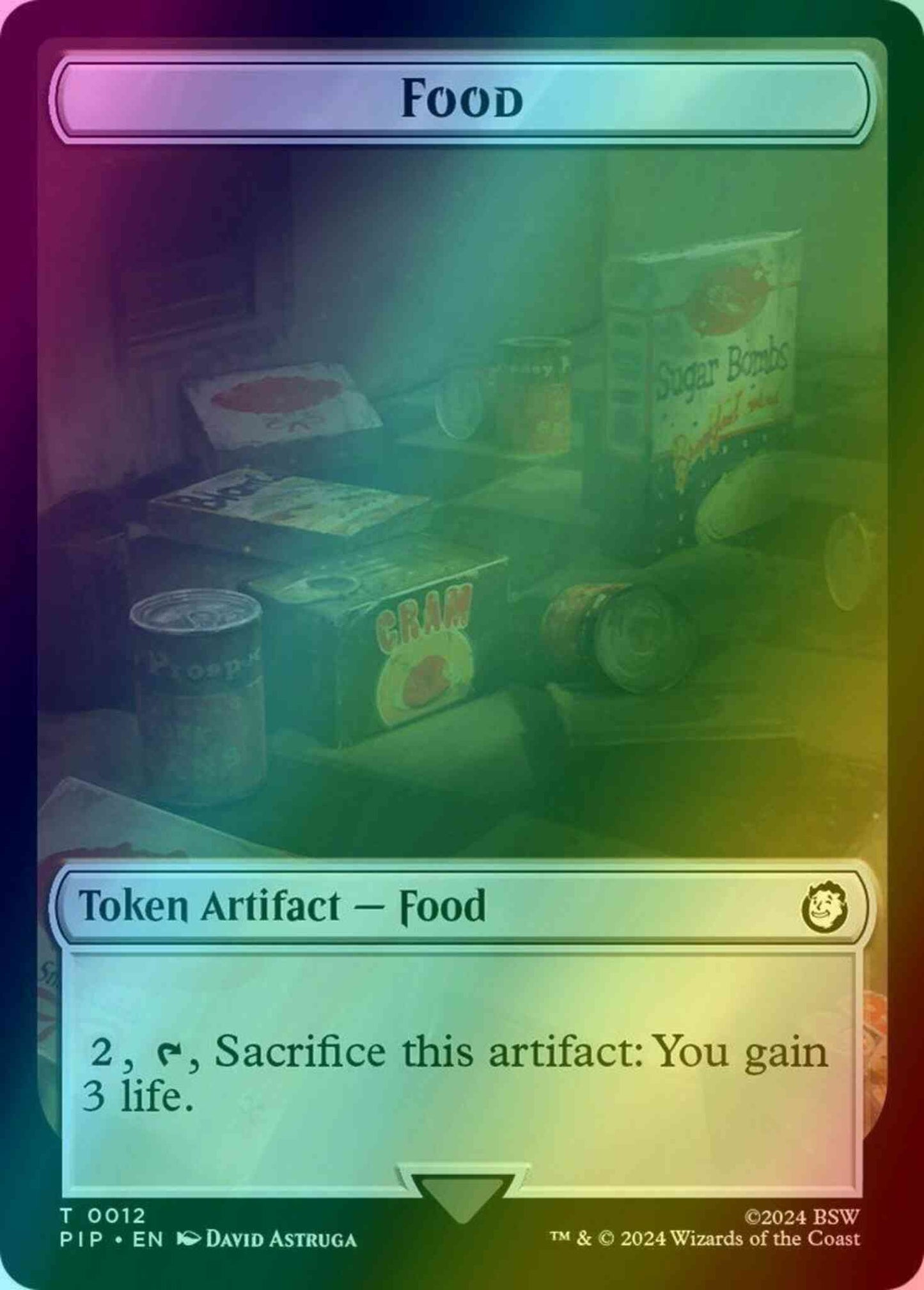 Food Token (12) // Zombie Mutant Token (07) [Fallout: Tokens] [Foil]