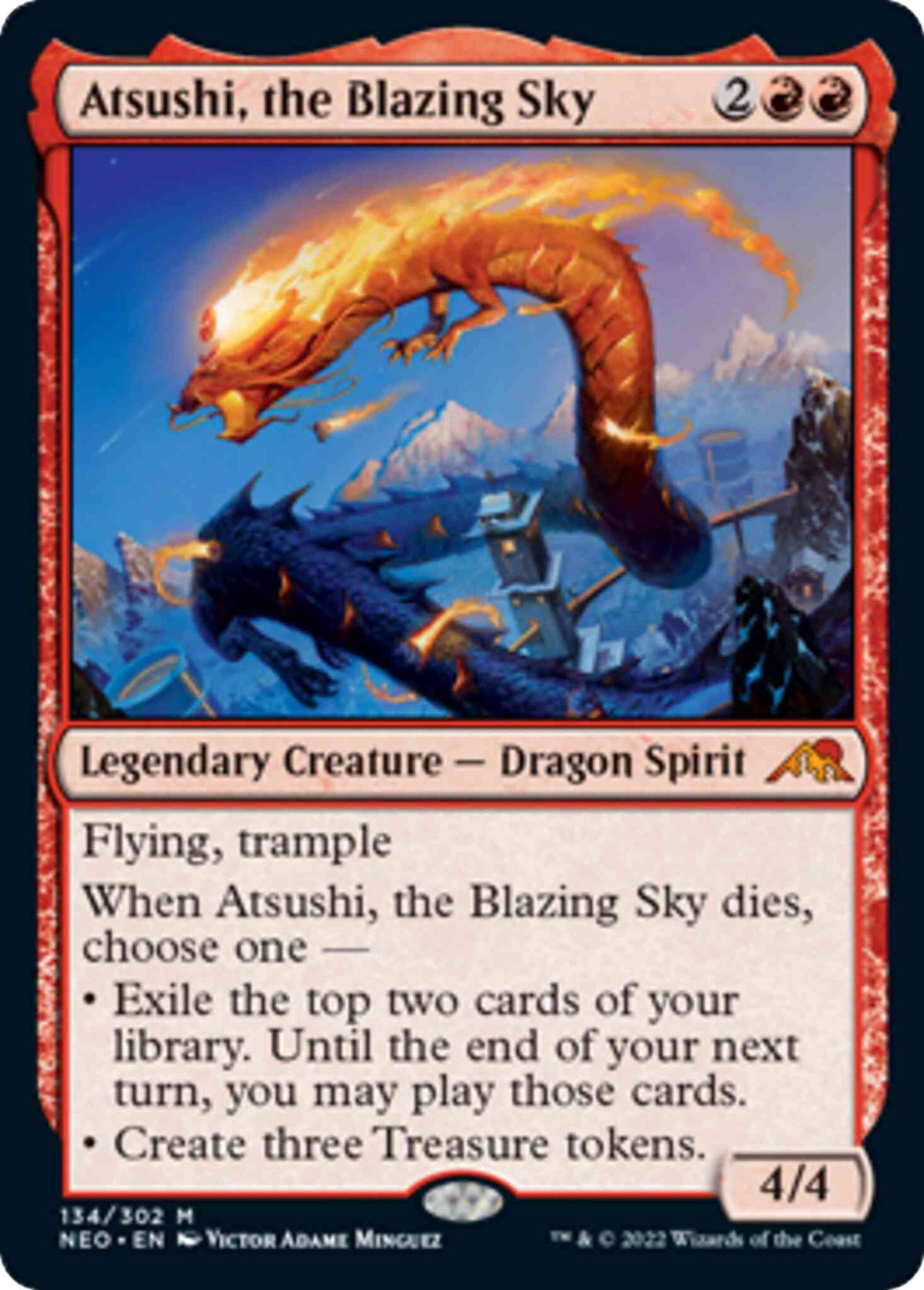 Atsushi, the Blazing Sky [134] [Kamigawa: Neon Dynasty] [Non-Foil]