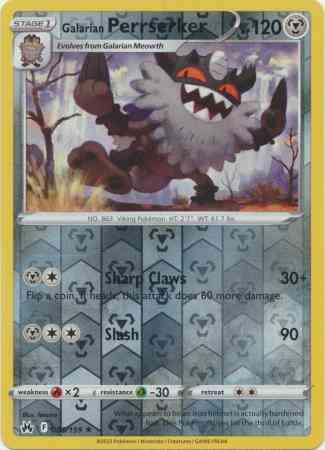 Galarian Perrserker - 085/159 - Rare [swsh125-085] [Reverse Holo]