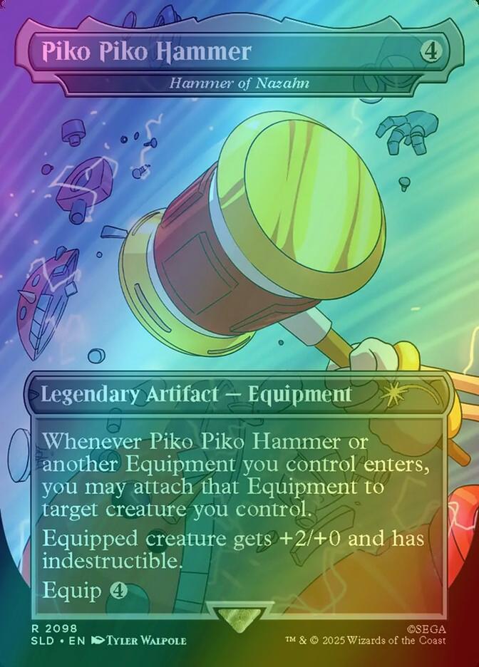 Piko Piko Hammer - Hammer of Nazahn [2098] [Borderless] [Secret Lair X Sonic: Turbo Gear] [Secret Lair Drop] [Foil]