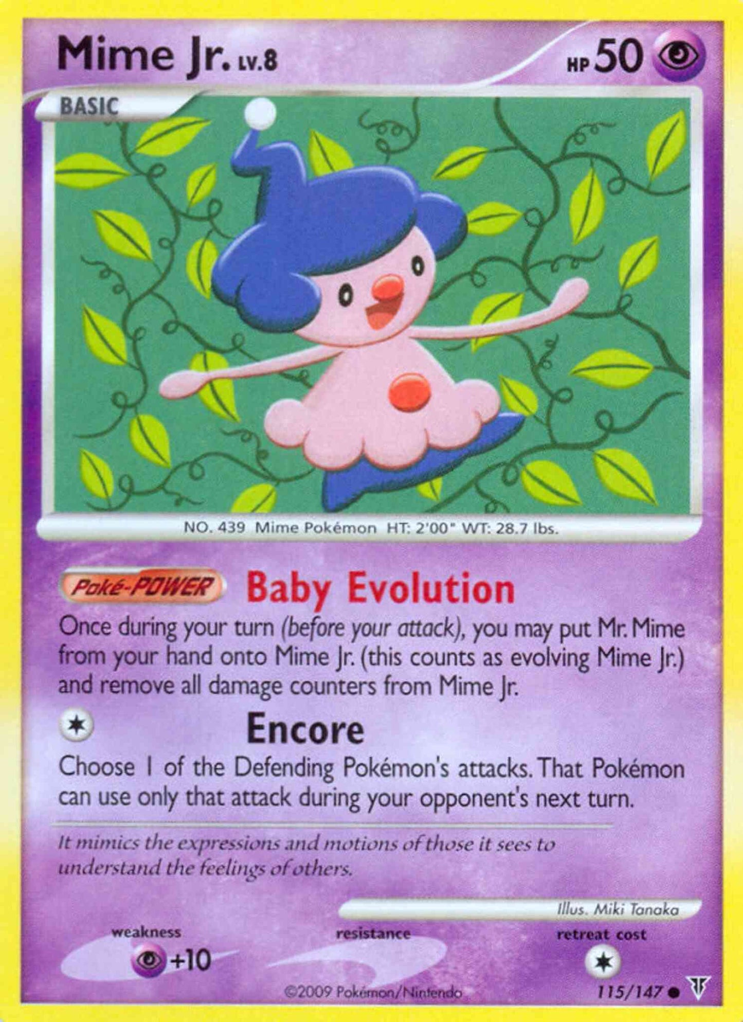 Mime Jr. - 115/147 - Common [pl3-115] [Reverse Holo]