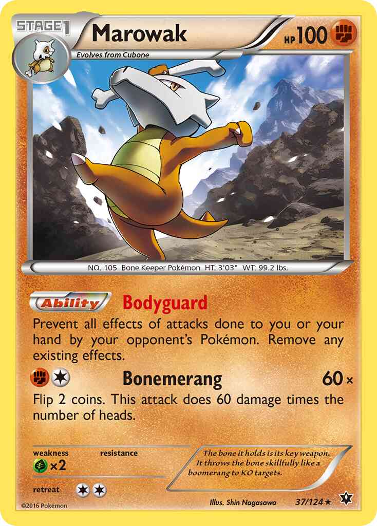 Marowak - 37/124 - Rare [xy10-37] [Non-Holo]