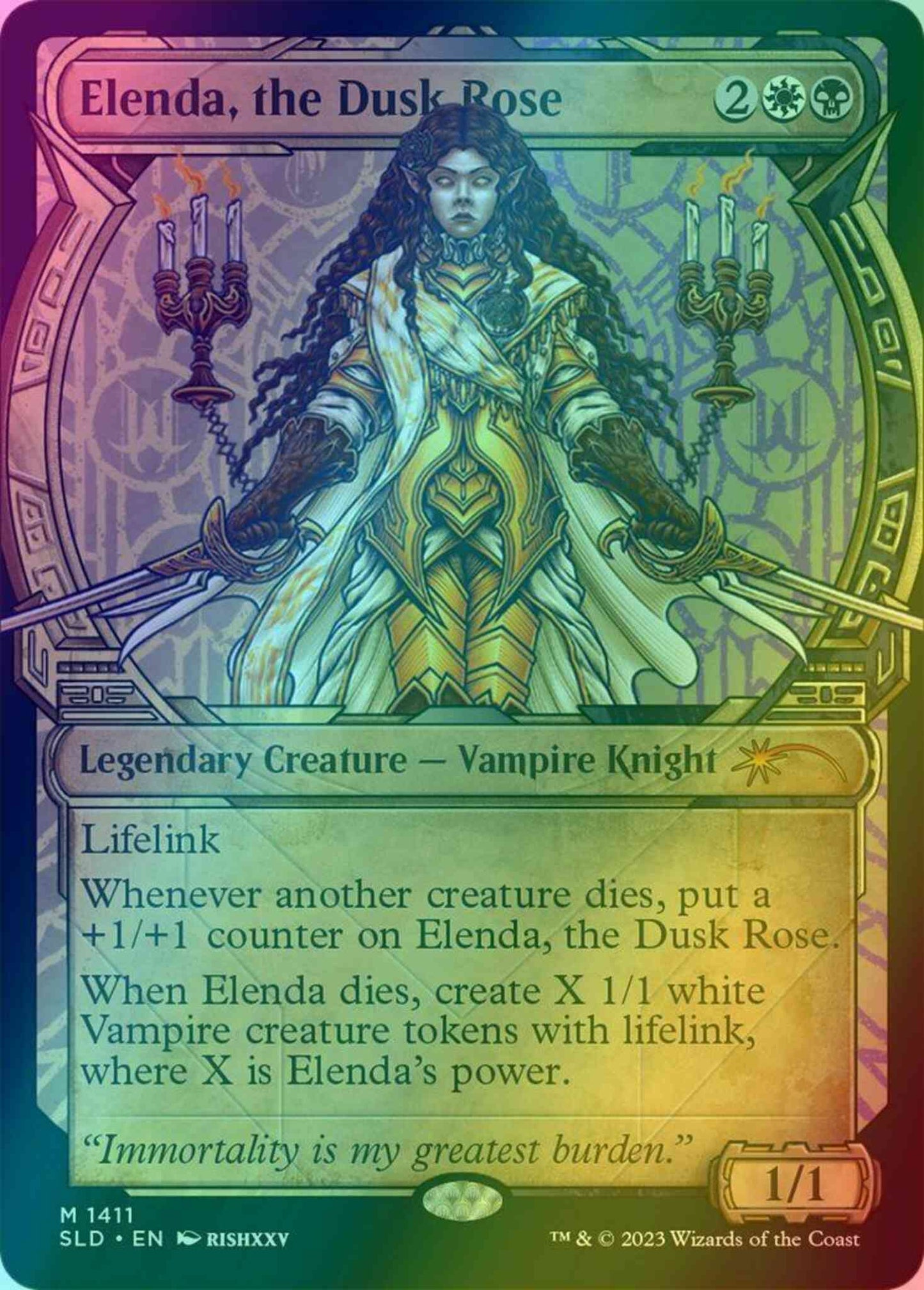 Elenda, the Dusk Rose [1411] [Legends of Ixalan Showcase] [Showcase: LCI] [Secret Lair Drop] [Foil]