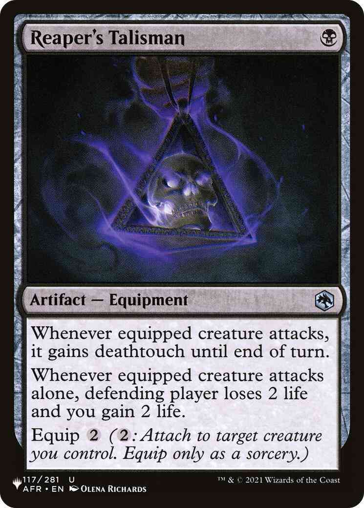 Reaper's Talisman [AFR-117] [The List] [Non-Foil]