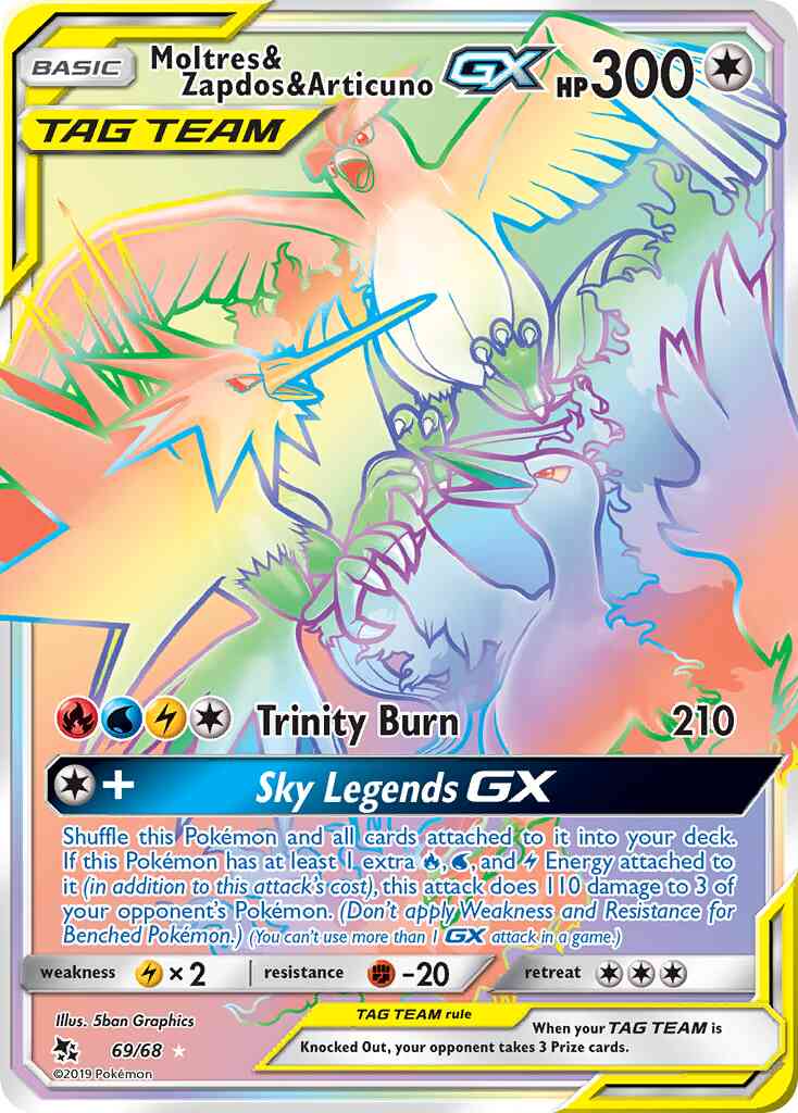 Moltres & Zapdos & Articuno-GX - 69/68 - Rare Secret [sm115-69] [Secret]