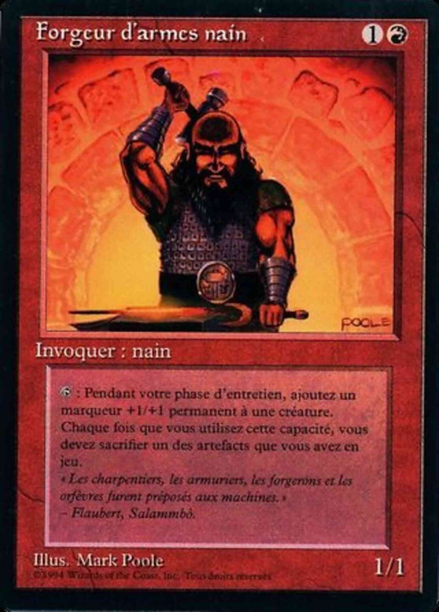 Dwarven Weaponsmith - French [145] [Foreign Black Border: French] [Non-Foil]