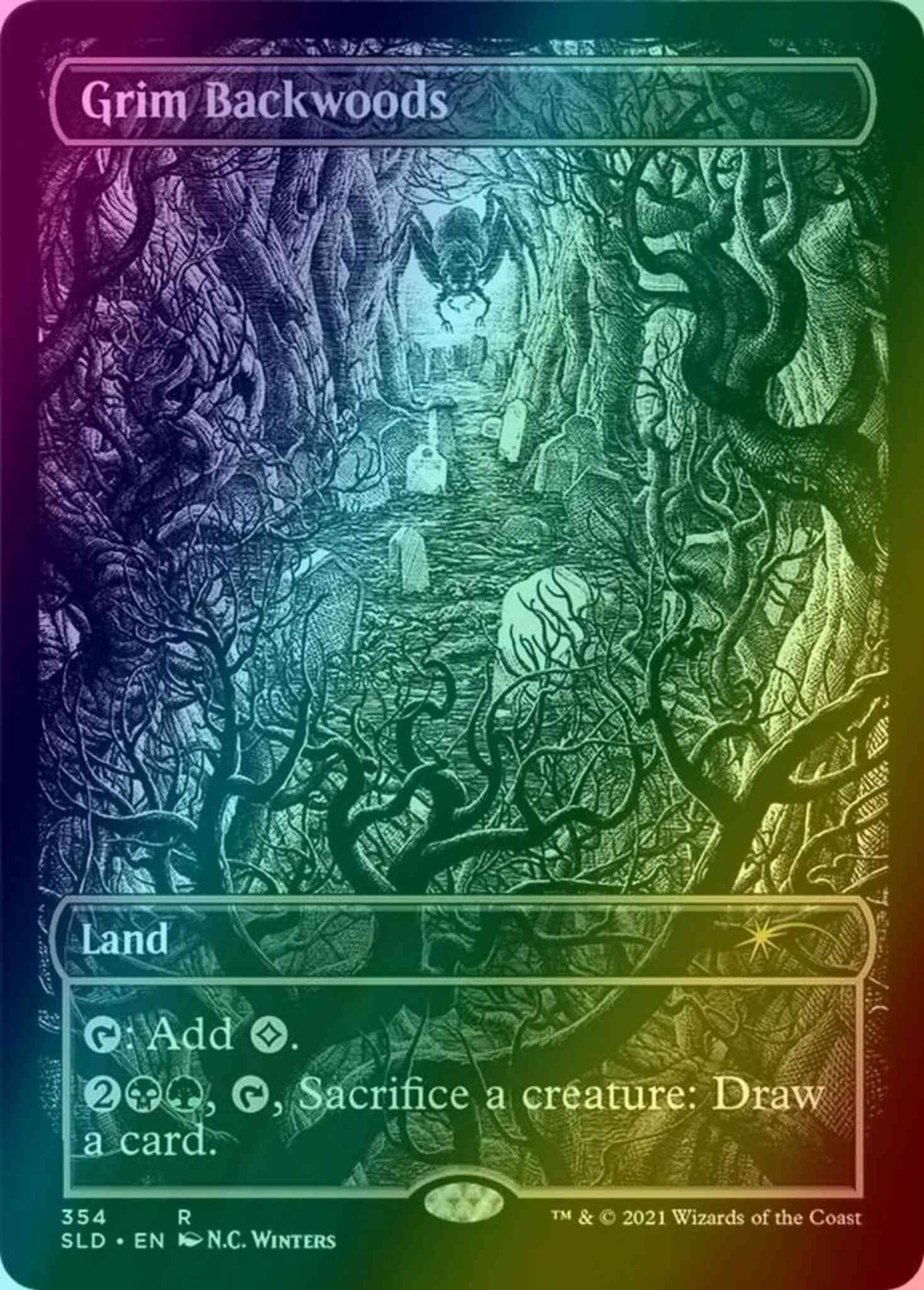 Grim Backwoods [0354] [Eternal Night Showcase] [Showcase: Midnight Hunt] [Secret Lair Drop] [Foil]