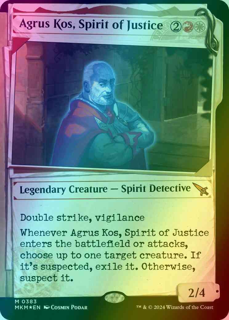 Agrus Kos, Spirit of Justice [383] [Dossier Showcase] [Murders at Karlov Manor] [Invisible Ink]