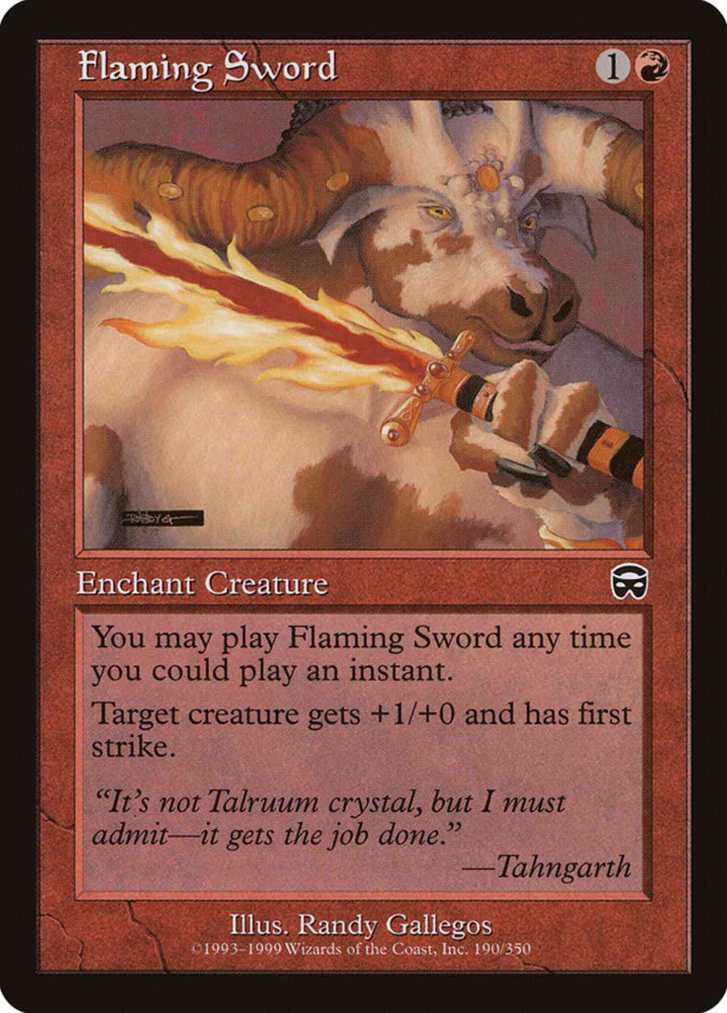 Flaming Sword [190] [Mercadian Masques] [Non-Foil]
