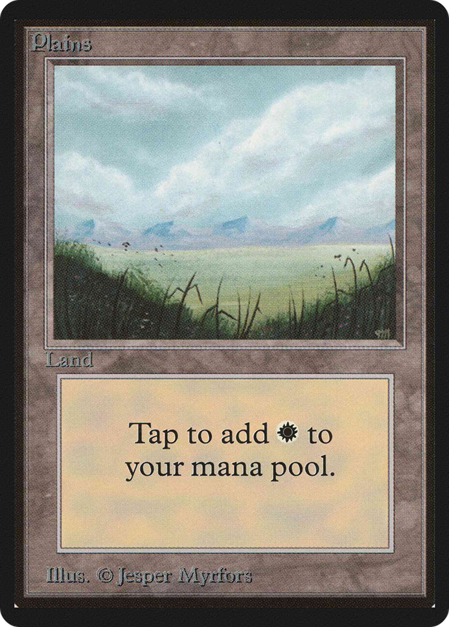 Plains [Foreground Grass, No Trees] [288] [Limited Edition Beta] [Non-Foil]