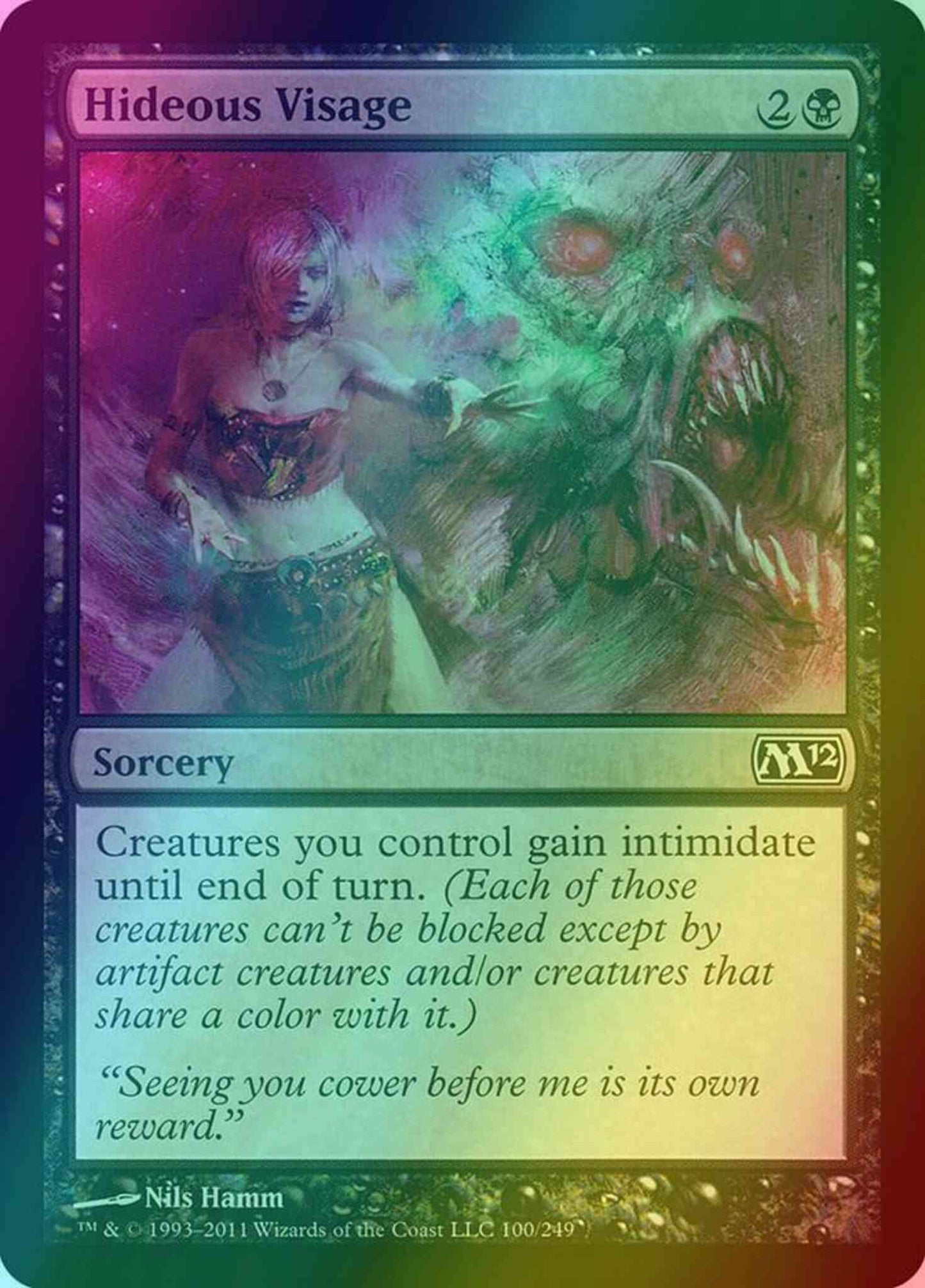 Hideous Visage [100] [Magic 2012] [Foil]