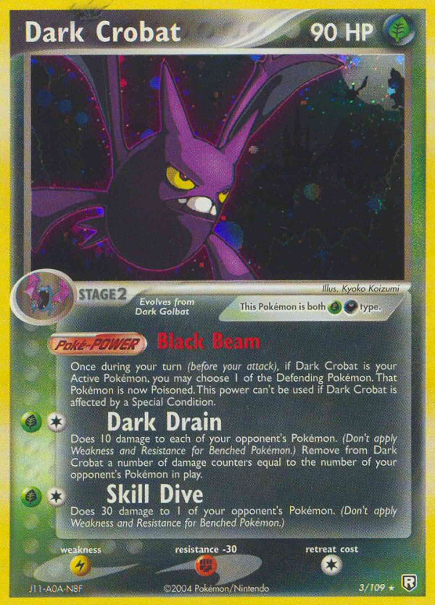 Dark Crobat - 3/109 - Rare Holo [ex7-3] [Reverse Holo]