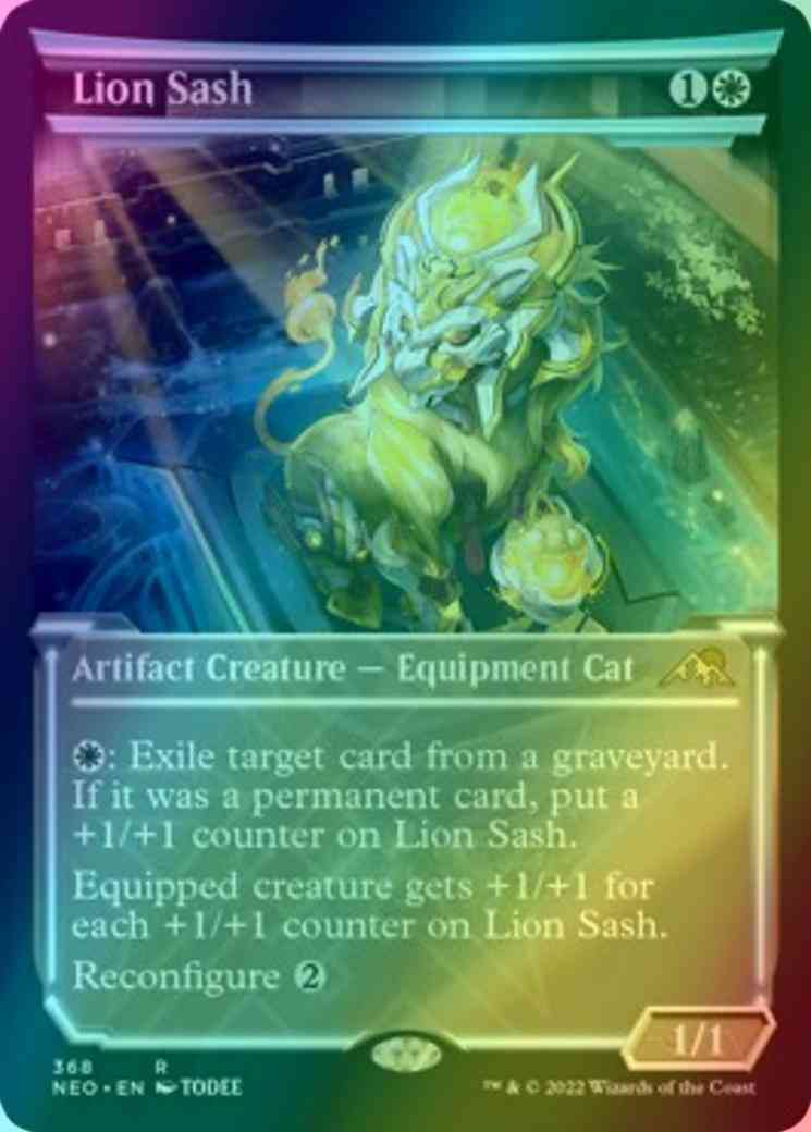 Lion Sash [368] [Soft Glow Showcase] [Kamigawa: Neon Dynasty] [Foil]