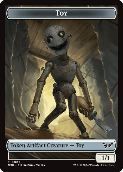 Manifest Token (18) // Toy Token (07) [Duskmourn: House of Horror: Tokens] [Non-Foil]