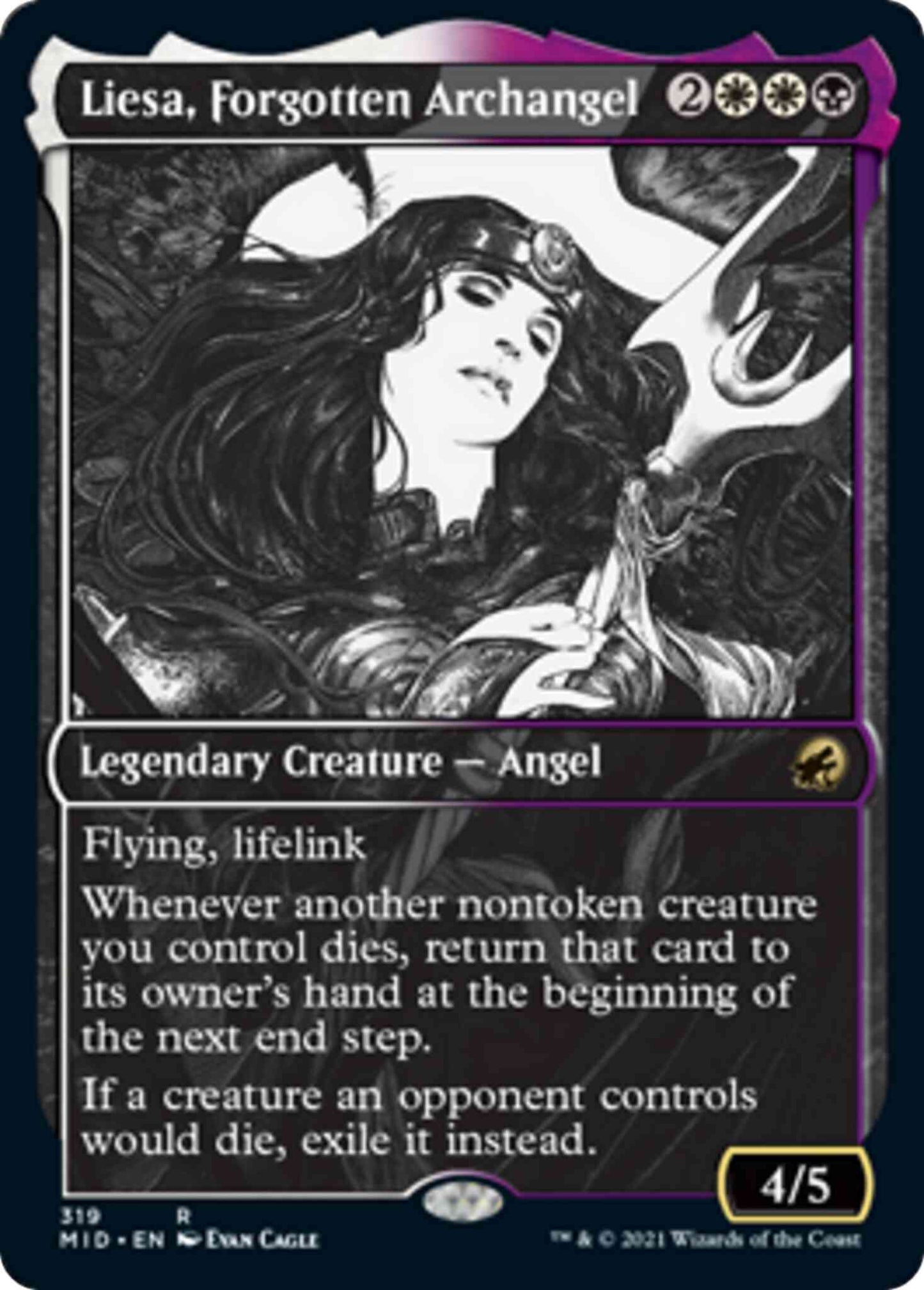 Liesa, Forgotten Archangel [319] [Eternal Night Showcase] [Innistrad: Midnight Hunt] [Non-Foil]