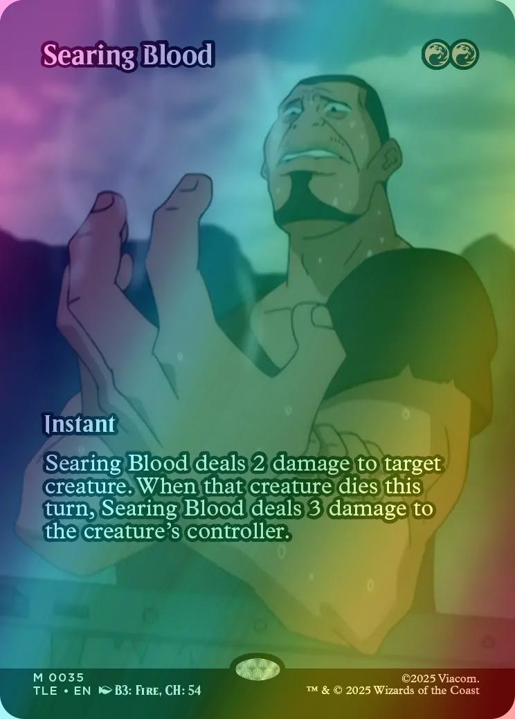 Searing Blood [35] [Borderless] [Source Material] [Avatar: The Last Airbender Eternal] [Foil]