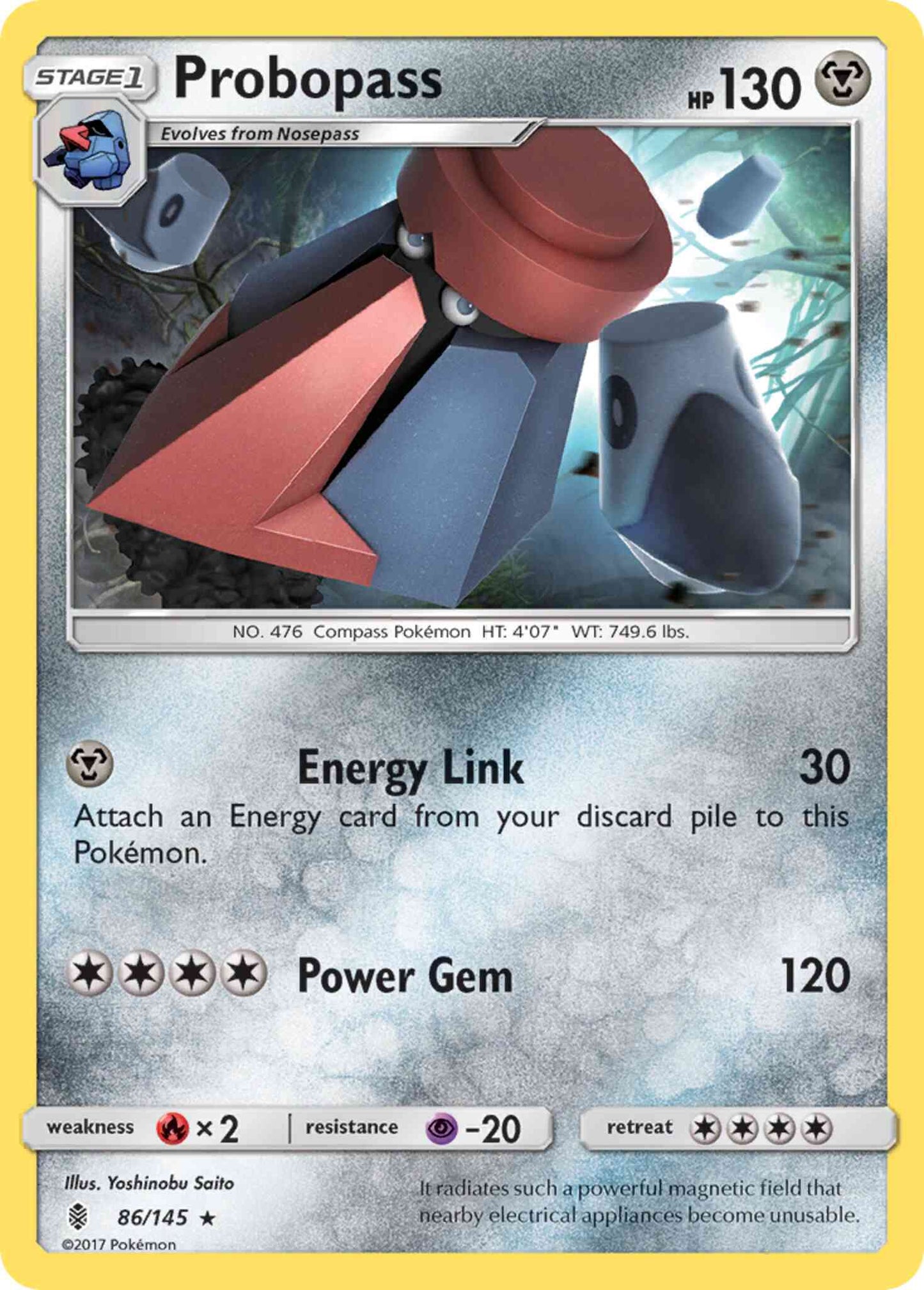 Probopass - 86/145 - Rare [sm2-86] [Non-Holo]