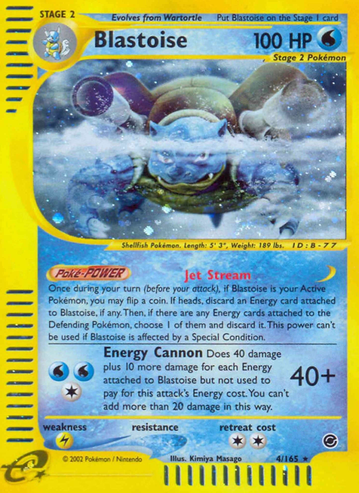 Blastoise - 4/165 - Rare [ecard1-4] [Reverse Holo]