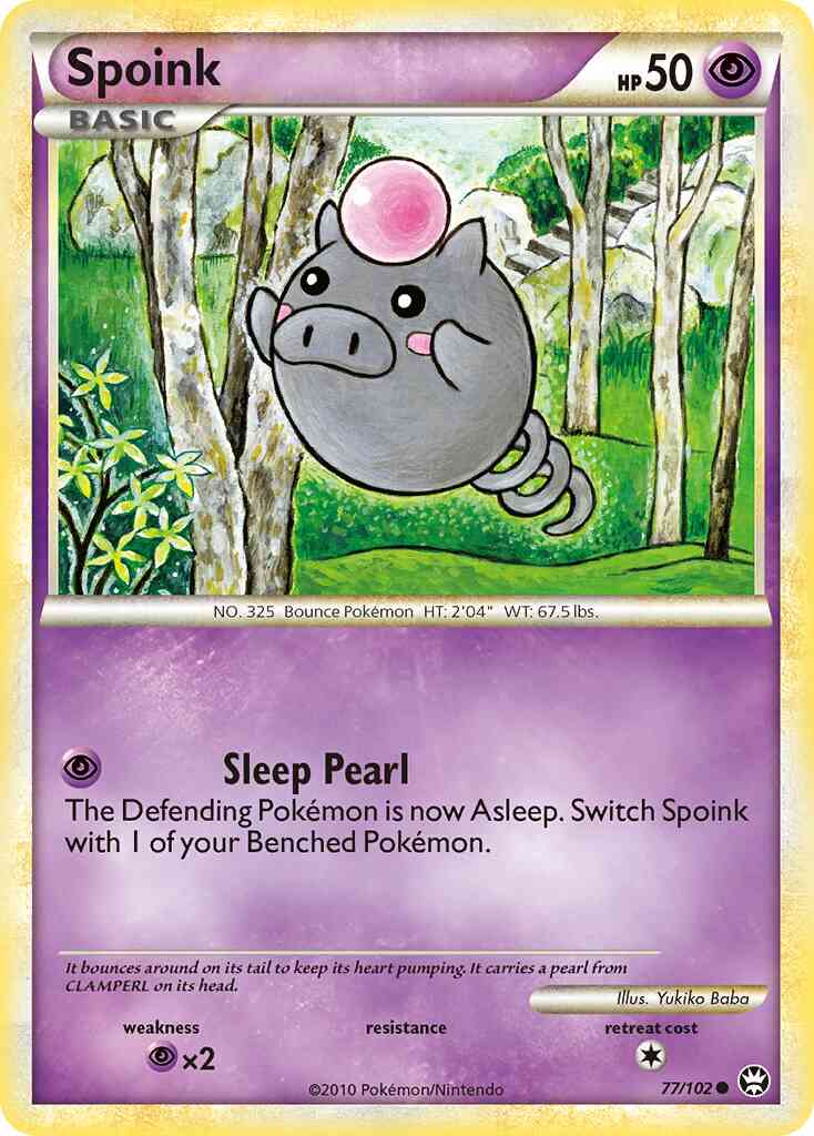 Spoink - 77/102 - Common [hgss4-77] [Non-Holo]