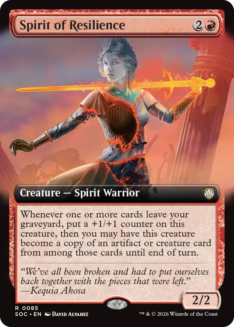 Spirit of Resilience [85] [Extended Art] [Secrets of Strixhaven: Commander] [Non-Foil]