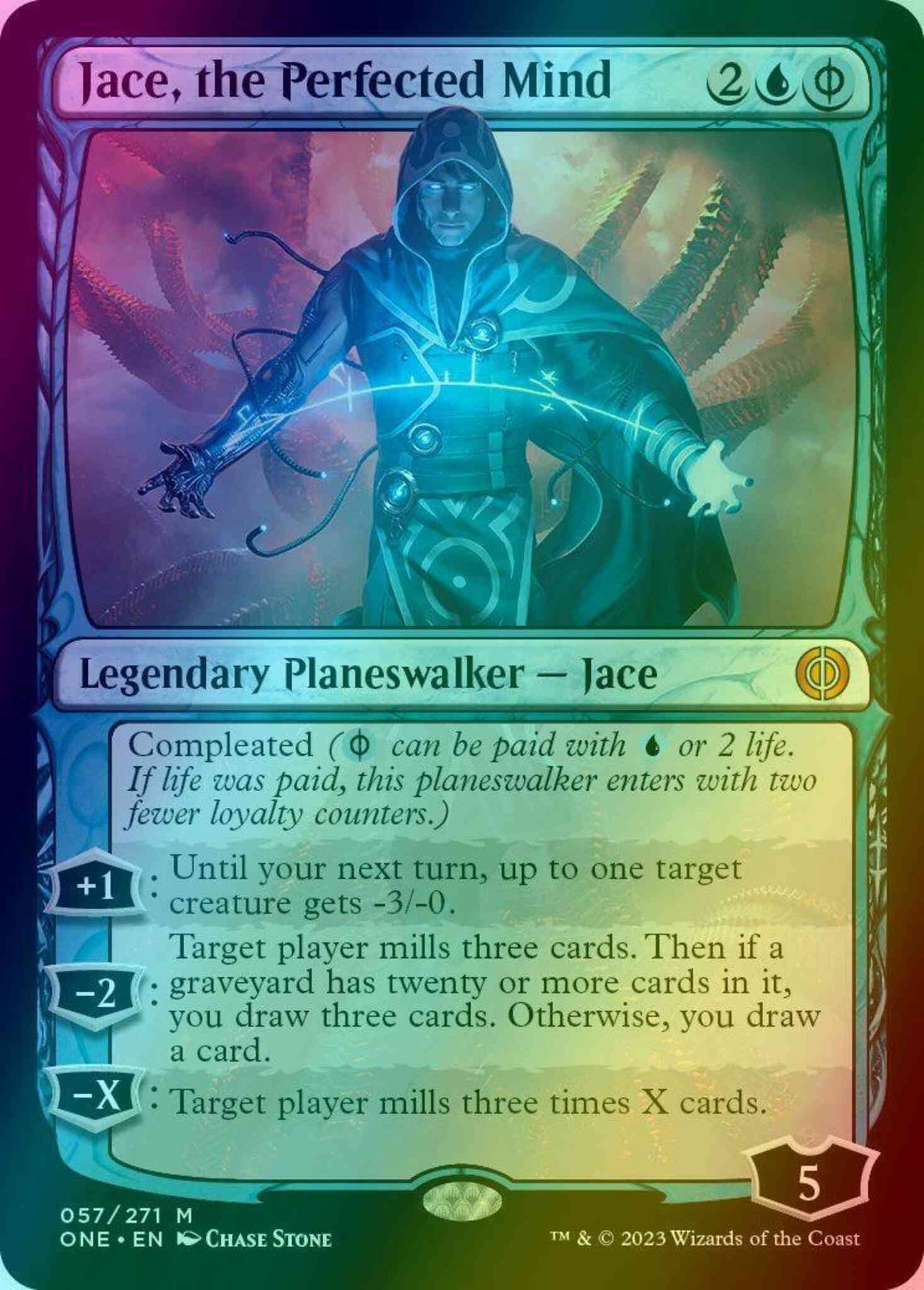 Jace, the Perfected Mind [57] [Phyrexia: All Will Be One] [Foil]