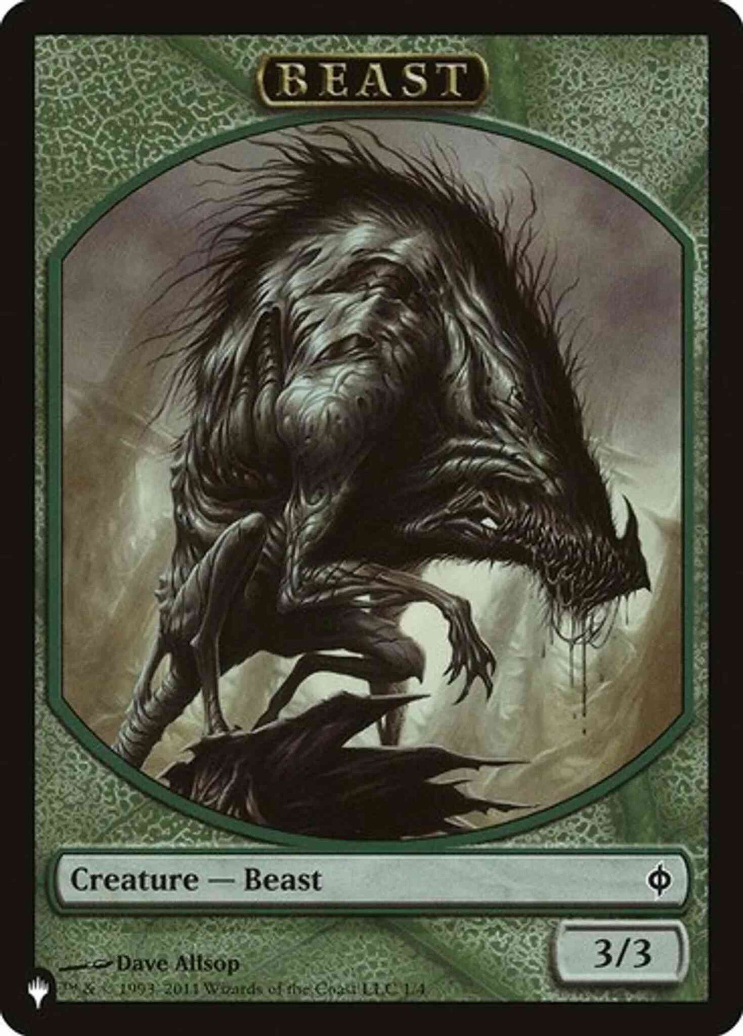 Beast Token (01) // Liliana, Defiant Necromancer Emblem (13) [TNPH-1] [NPH/ORI Set Symbol] [The List] [Non-Foil]