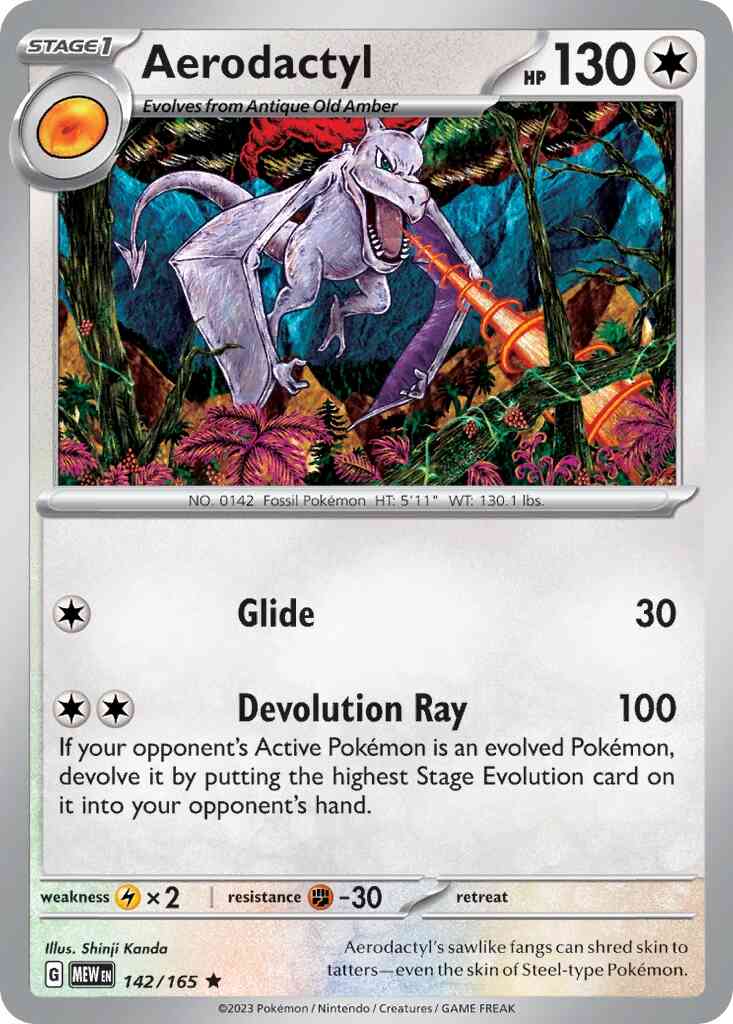 Aerodactyl - 142/165 - Rare [sv035-142] [Holo]