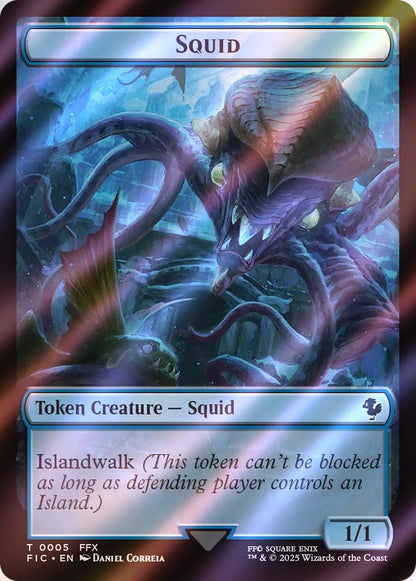 Spirit Token (03) // Squid Token (05) [FINAL FANTASY: Commander: Tokens] [Surge Foil]