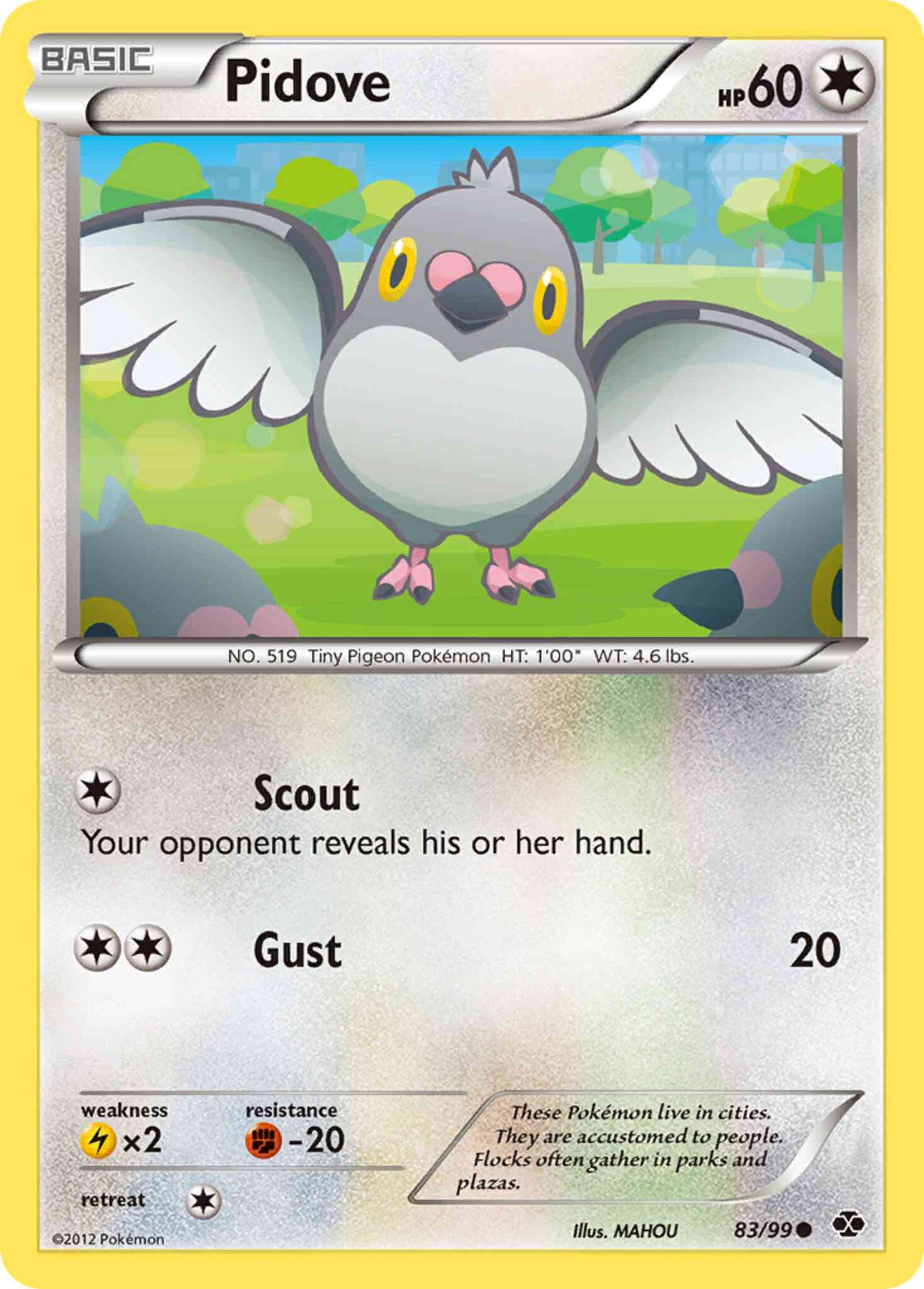 Pidove - 83/99 - Common [bw4-83] [Reverse Holo]