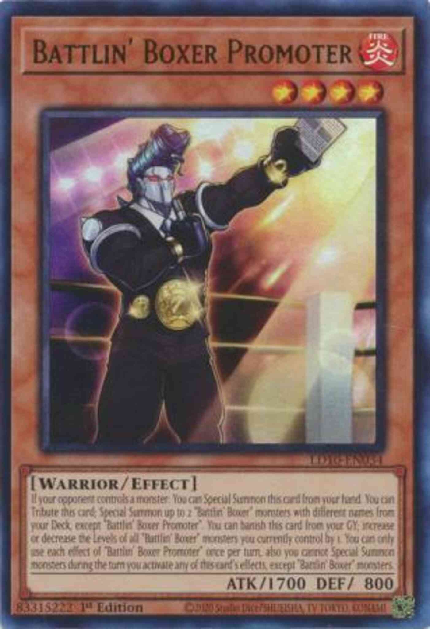 Battlin' Boxer Promoter - LD10-EN034 - Ultra Rare - 1st Edition