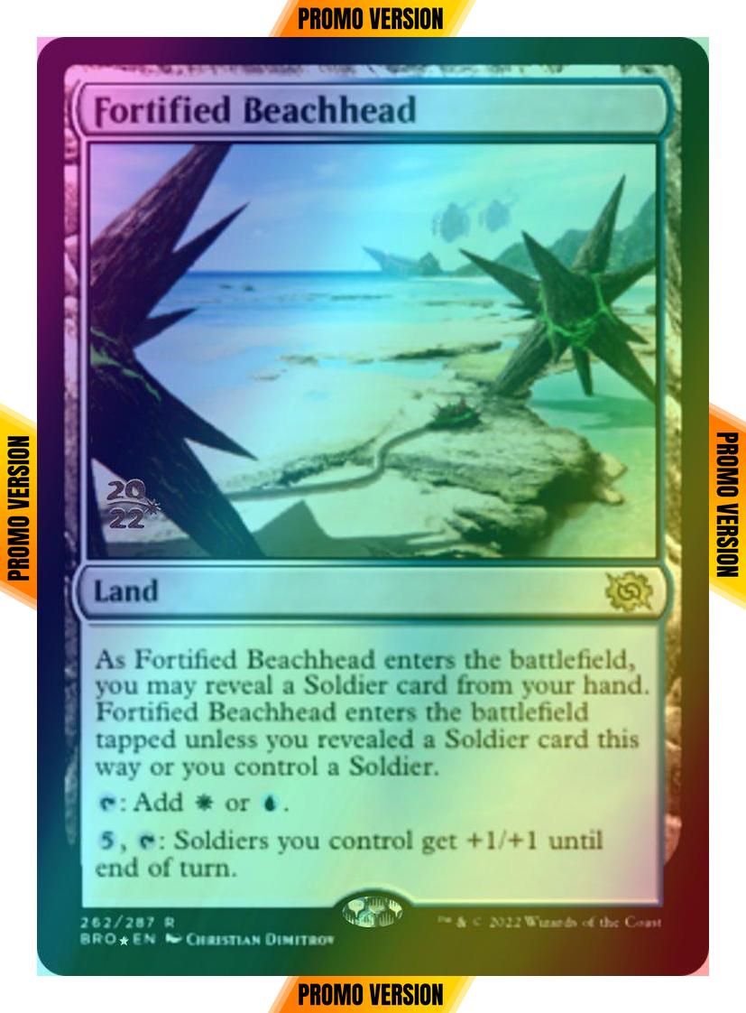 Fortified Beachhead [262s] [Prerelease] [The Brothers' War: Promos] [Foil]