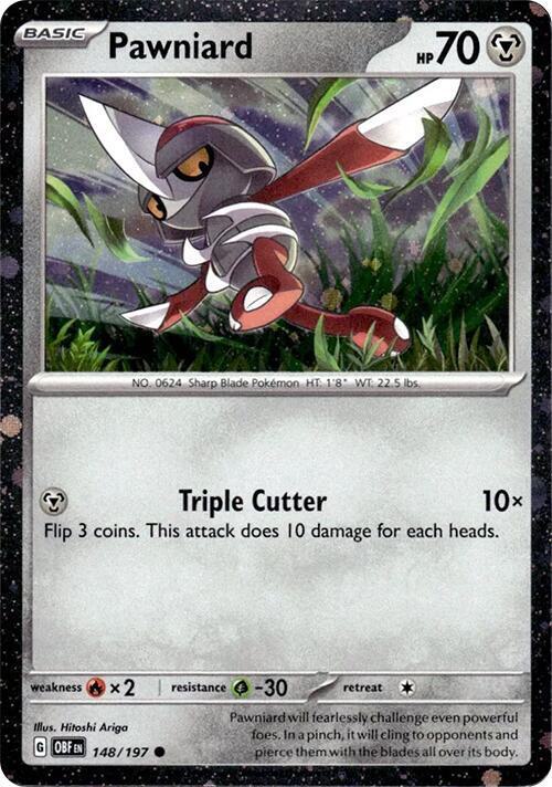 Pawniard - 148/197 - Promo [Shrouded Fable Kingambit Illustration Collection] [sv03msp-148] [Cosmos Holo]